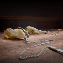 Load image into Gallery viewer, Open Collar Citrine Points Sterling Silver Torque Necklace
