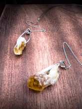 Load image into Gallery viewer, Open Collar Citrine Points Sterling Silver Torque Necklace
