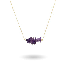 Load image into Gallery viewer, Amethyst Cluster Gold Pendant Necklace
