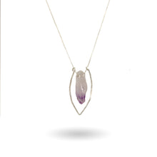 Load image into Gallery viewer, Amethyst Point Sterling Silver Necklace
