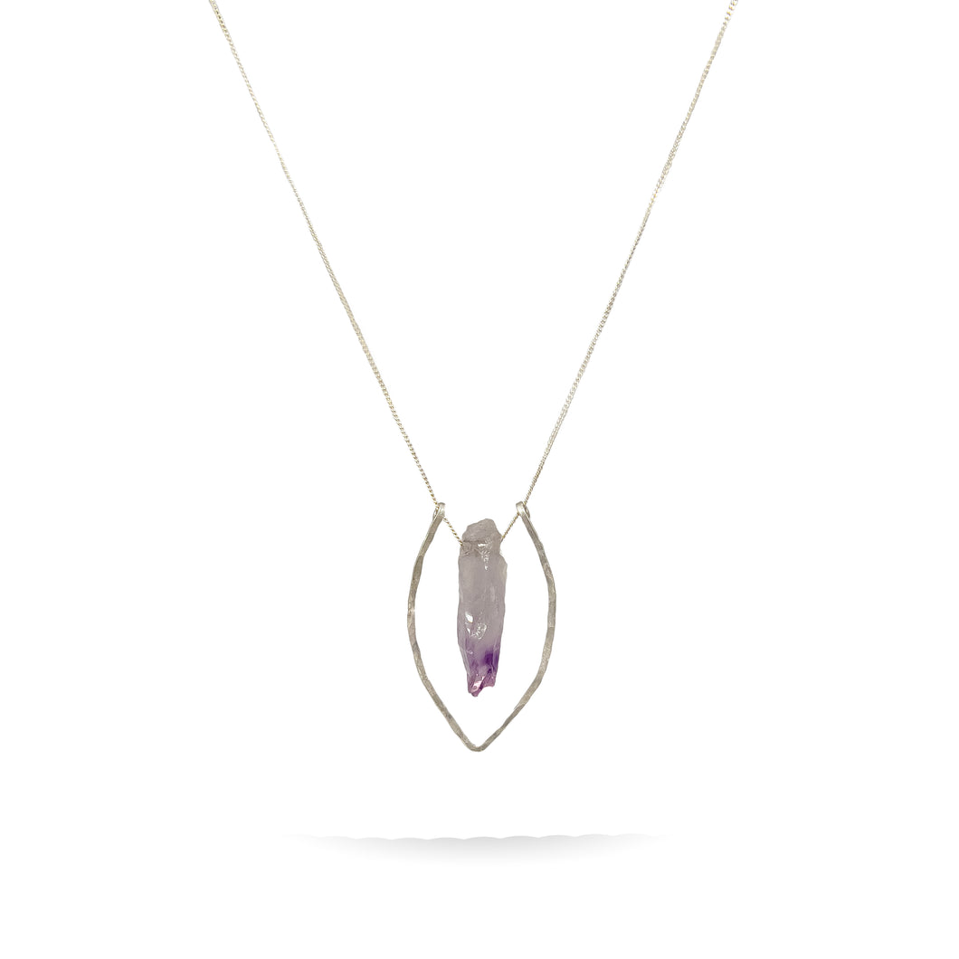 Amethyst Point Sterling Silver Necklace