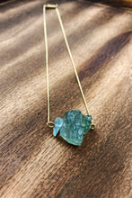 Load image into Gallery viewer, Rough Aquamarine Cluster 14K Gold-fill Curb Chain Necklace
