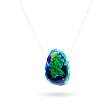 Load image into Gallery viewer, 85-carat Peruvian Azurite Malachite Chrysocolla Pendant Necklace
