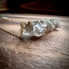 Load image into Gallery viewer, Black &amp; Gold Rutilated Quartz Gold Necklace
