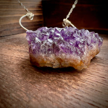 Load image into Gallery viewer, Amethyst Geode Sterling Silver Pendant Necklace
