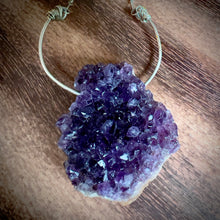 Load image into Gallery viewer, Amethyst Geode Sterling Silver Pendant Necklace
