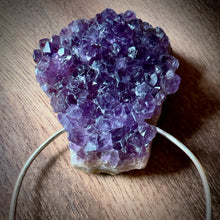 Load image into Gallery viewer, Amethyst Geode Sterling Silver Pendant Necklace
