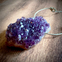 Load image into Gallery viewer, Amethyst Geode Sterling Silver Pendant Necklace
