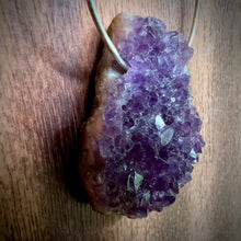 Load image into Gallery viewer, Amethyst Geode Sterling Silver Pendant Necklace
