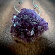 Load image into Gallery viewer, Amethyst Geode Sterling Silver Pendant Necklace
