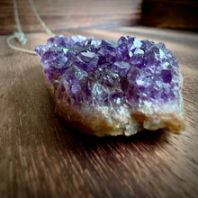 Load image into Gallery viewer, Amethyst Geode Sterling Silver Pendant Necklace
