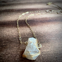 Load image into Gallery viewer, Rough Rutilated Quartz Gold Pendant Necklace
