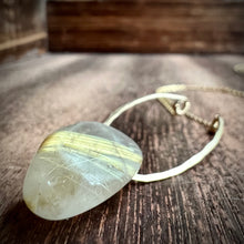 Load image into Gallery viewer, Rutilated Quartz Gold Pendant Necklace
