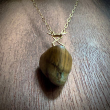 Load image into Gallery viewer, Tiger&#39;s Eye 14K GF Pendant Necklace Choker
