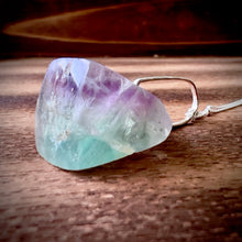 Load image into Gallery viewer, Rainbow Fluorite Chunk Sterling Silver Necklace
