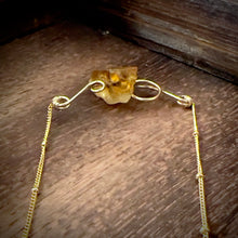 Load image into Gallery viewer, Raw Citrine Gold Pendant Necklace
