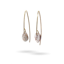 Load image into Gallery viewer, Rutilated Quartz Gold Teardrop Earrings
