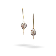 Load image into Gallery viewer, Rutilated Quartz Gold Teardrop Earrings
