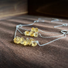 Load image into Gallery viewer, Citrine Sterling Silver Tiered Cluster Necklace
