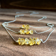 Load image into Gallery viewer, Citrine Sterling Silver Tiered Cluster Necklace
