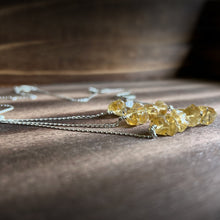 Load image into Gallery viewer, Citrine Sterling Silver Tiered Cluster Necklace
