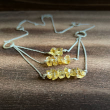 Load image into Gallery viewer, Citrine Sterling Silver Tiered Cluster Necklace
