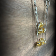 Load image into Gallery viewer, Citrine Sterling Silver Tiered Cluster Necklace
