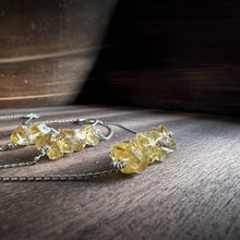 Load image into Gallery viewer, Citrine Sterling Silver Tiered Cluster Necklace
