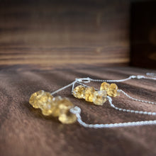 Load image into Gallery viewer, Citrine Sterling Silver Tiered Cluster Necklace
