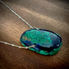 Load image into Gallery viewer, 85-carat Peruvian Azurite Malachite Chrysocolla Pendant Necklace
