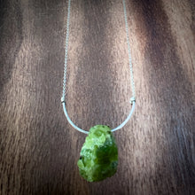 Load image into Gallery viewer, Peridot + Freshwater Pearl Sterling Silver Pendant Necklace
