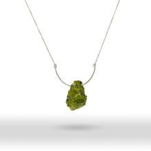 Load image into Gallery viewer, Peridot + Freshwater Pearl Sterling Silver Pendant Necklace
