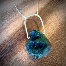 Load image into Gallery viewer, Azurite Malachite Geode Sterling Silver Necklace
