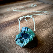 Load image into Gallery viewer, Azurite Malachite Geode Sterling Silver Necklace
