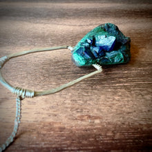 Load image into Gallery viewer, Azurite Malachite Geode Sterling Silver Necklace
