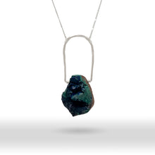 Load image into Gallery viewer, Azurite Malachite Geode Sterling Silver Necklace
