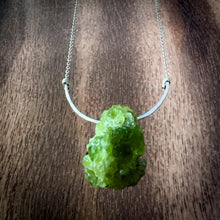 Load image into Gallery viewer, Peridot + Freshwater Pearl Sterling Silver Pendant Necklace
