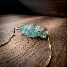 Load image into Gallery viewer, Aquamarine Cluster Gold Necklace
