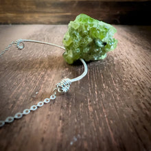 Load image into Gallery viewer, Peridot + Freshwater Pearl Sterling Silver Pendant Necklace
