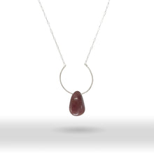 Load image into Gallery viewer, Pink Aventurine Hammered Sterling Silver Pendant Necklace
