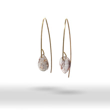 Load image into Gallery viewer, Rutilated Quartz Gold Teardrop Earrings
