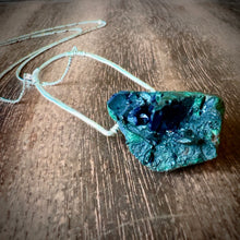 Load image into Gallery viewer, Azurite Malachite Geode Sterling Silver Necklace
