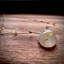 Load image into Gallery viewer, Rutilated Quartz Gold Pendant Necklace
