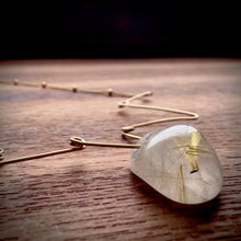 Load image into Gallery viewer, Rutilated Quartz Gold Pendant Necklace
