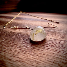 Load image into Gallery viewer, Rutilated Quartz Gold Pendant Necklace
